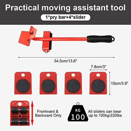 Furniture Lifter and  Mover Tool  with Wheel Pads