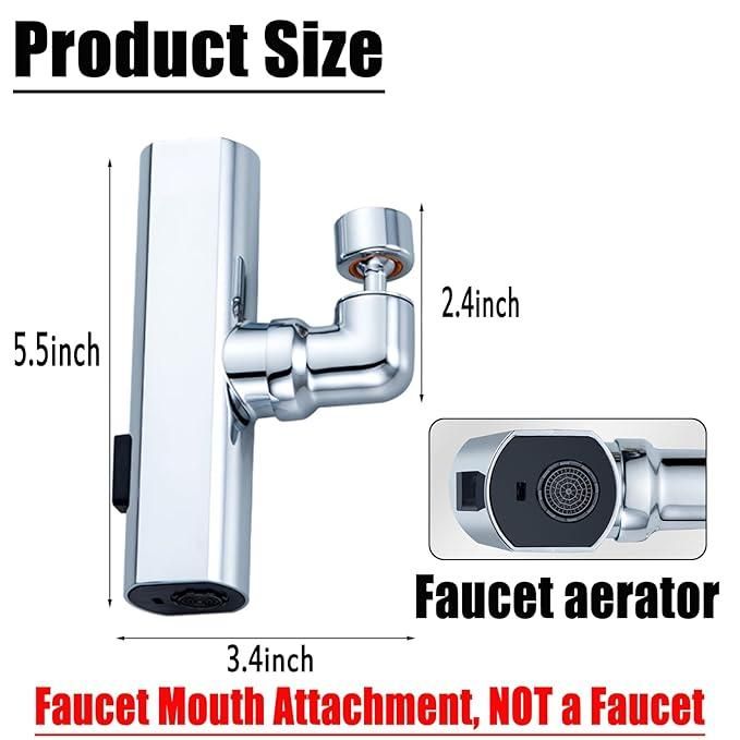 3 in 1 360 Degree Waterfall Kitchen Faucet, Extender for Kitchen Sink