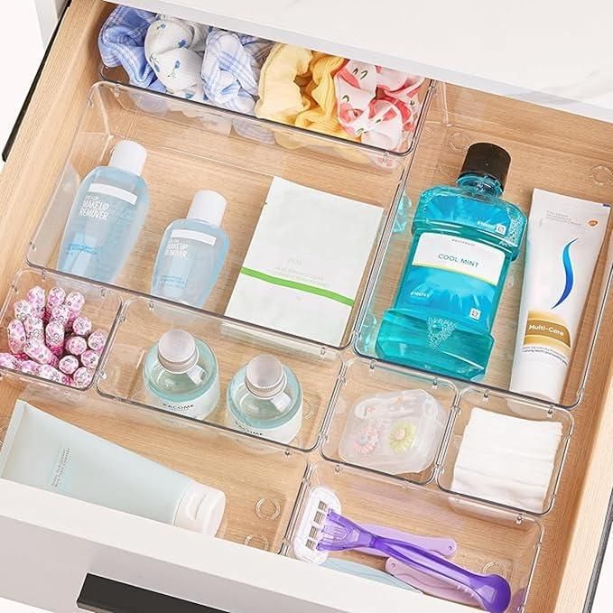 7 Pcs Acrylic Drawer Storage Organiser