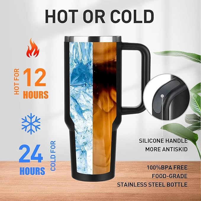 Stainless Steel Tumbler with Lid and Straw Vacuum Insulated Tumbler | 1200 ML