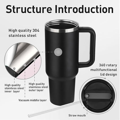 Stainless Steel Tumbler with Lid and Straw Vacuum Insulated Tumbler | 1200 ML