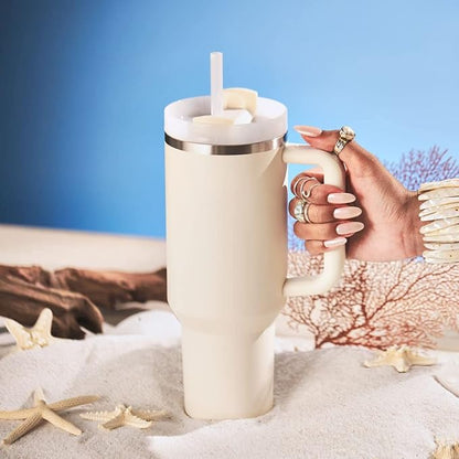 Stainless Steel Tumbler with Lid and Straw Vacuum Insulated Tumbler | 1200 ML