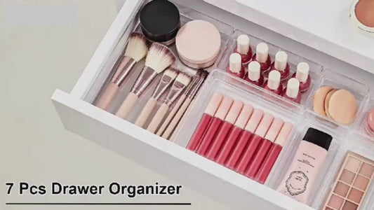 7 Pcs Acrylic Drawer Storage Organiser